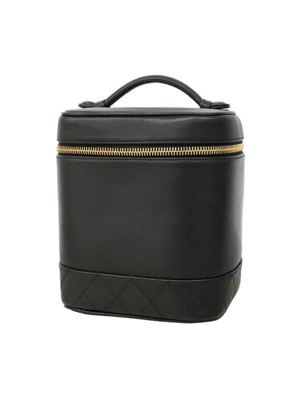 Chanel Vanity Bag Bicolor Lambskin Black Gold